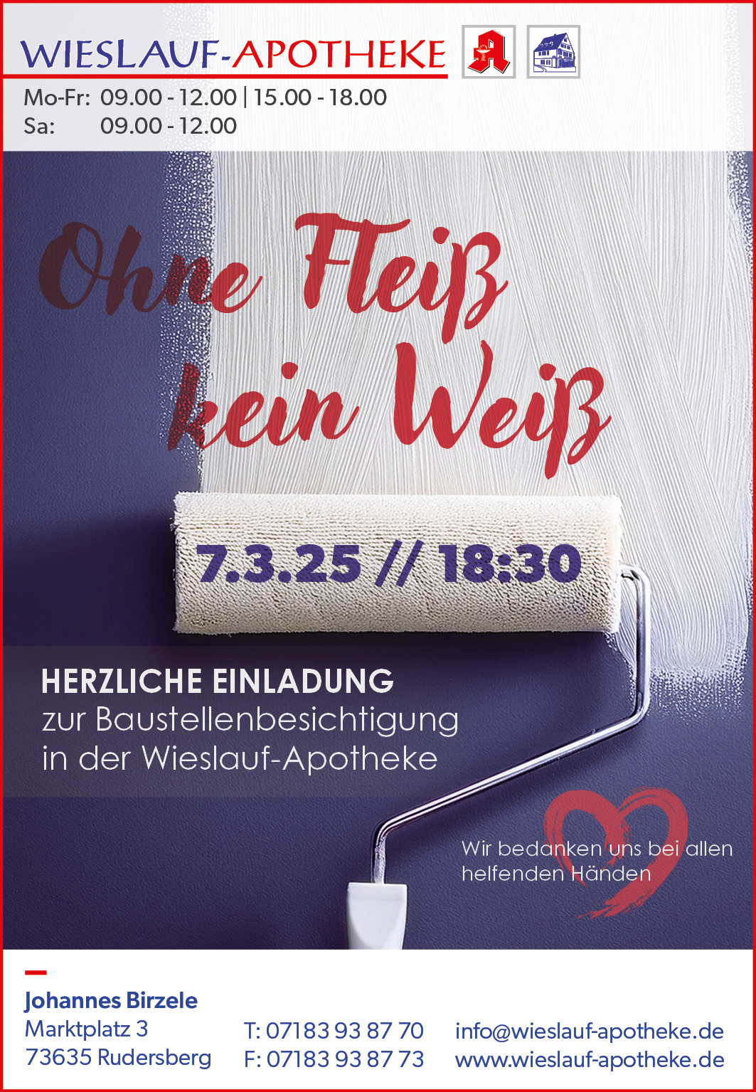 Ohne Fleiß kein Weiß!